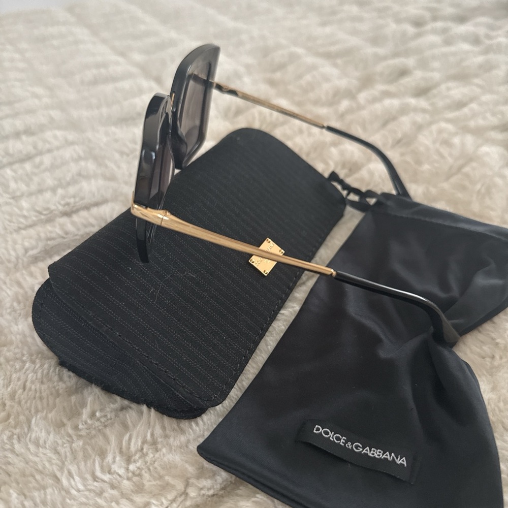 Dolce & Gabbana Black and Gold Frame Sunglasses